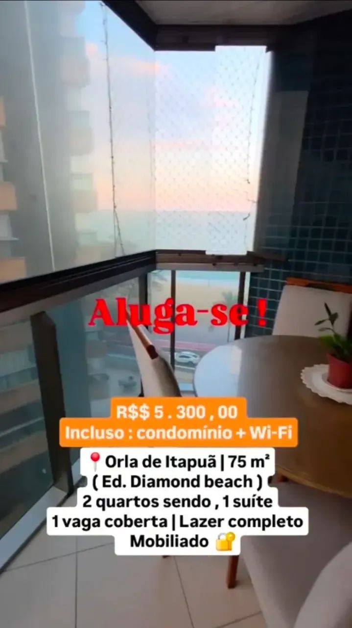 Apartamento em Itapuã, Mobiliado, Lazer completo