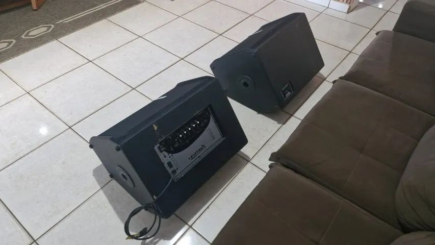 Caixa de Som Datrel 250W Ativa e Passiva de 12" + suporte + cabo - Foto 4