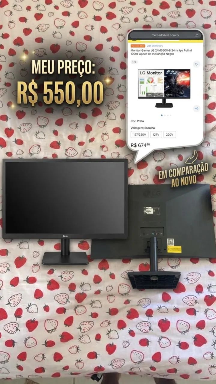 Monitor Gamer LG 24MS500-B 24" IPS Full HD 100Hz