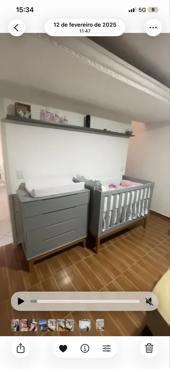 Berço 2 em 1 vira cama 