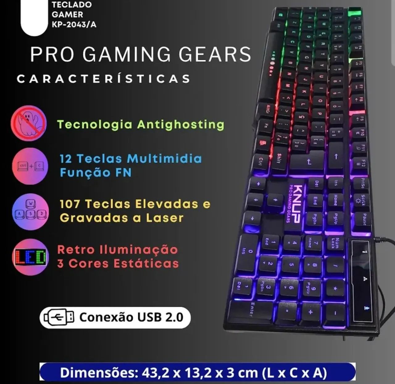 Teclado Gamer Semimecânico  - Foto 2