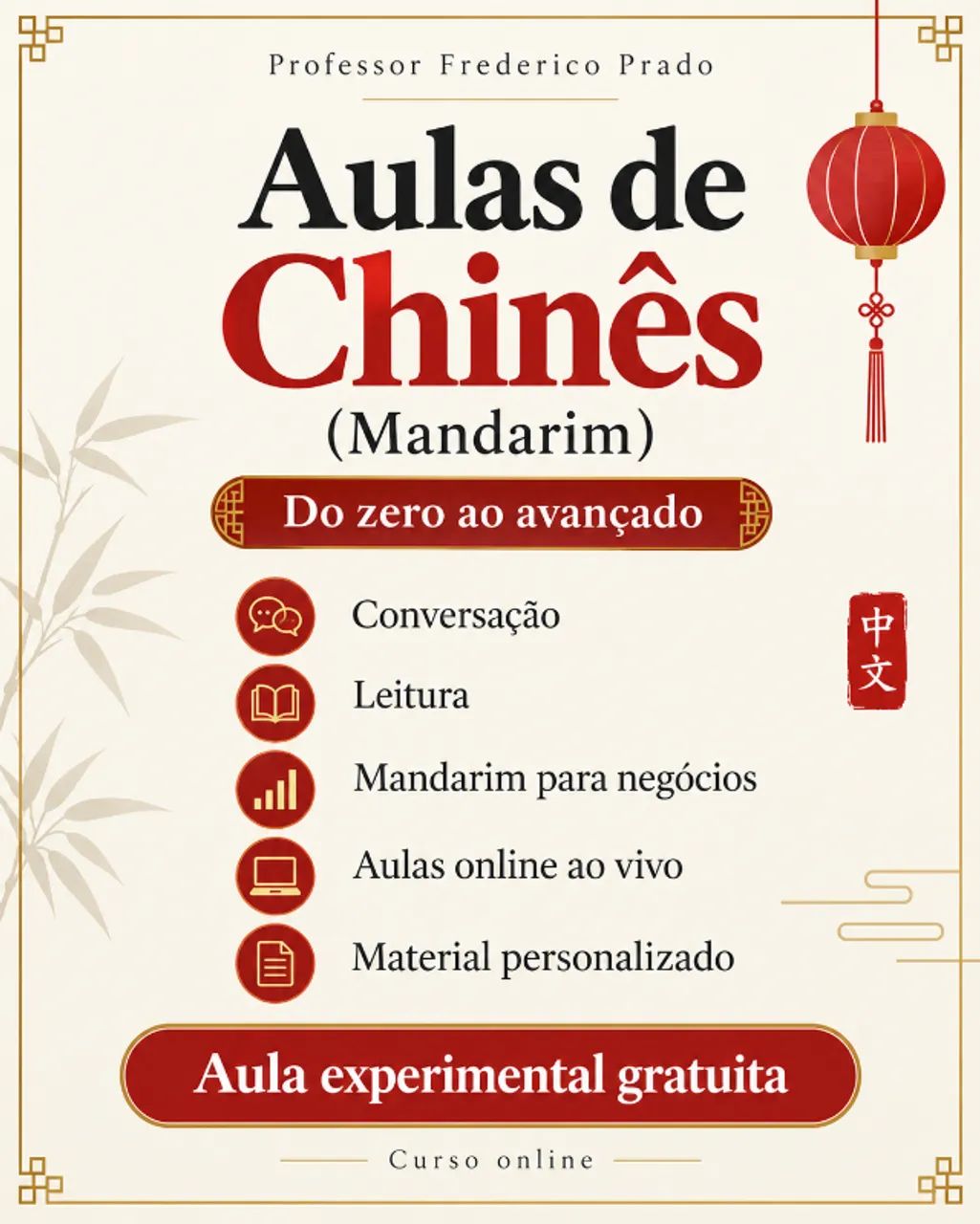 Aulas de Chinês (Mandarim) Online | A partir de R$ 90 - Foto 2
