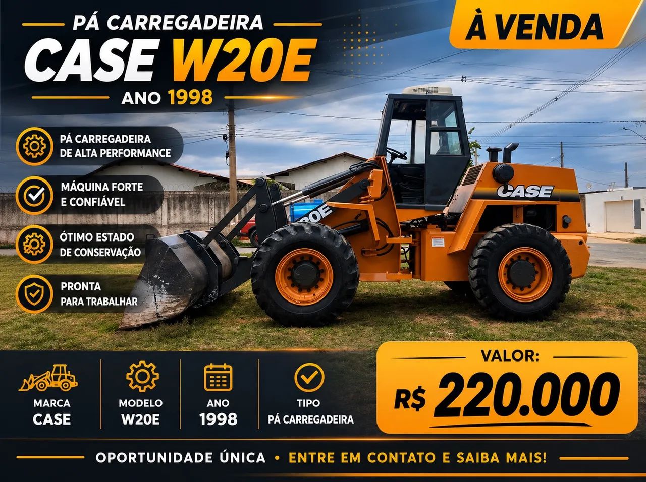 Pa carregadeira w20E 1998 