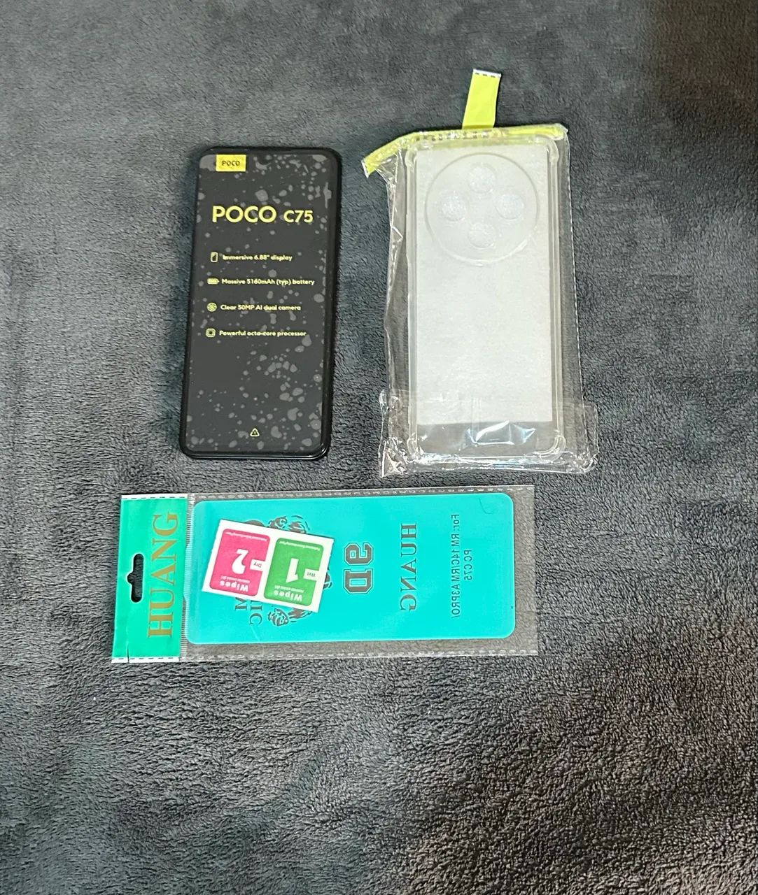 Celular POCO C75 + Capinha e Película - Foto 5
