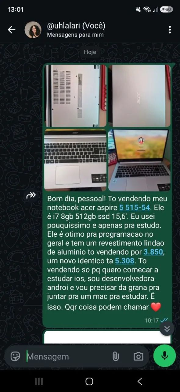Notebook acer aspire 5 515-54