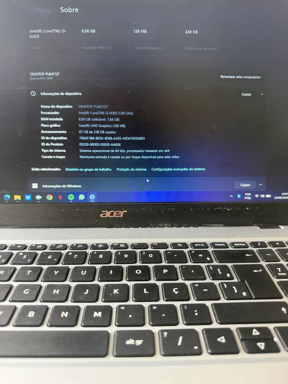 Notebook acer aspire 3 - Foto 3
