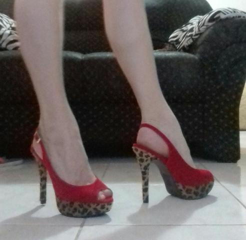 Peep Toe Vermelho - Foto 2