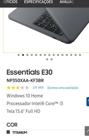 Notebook na caixa com Nf