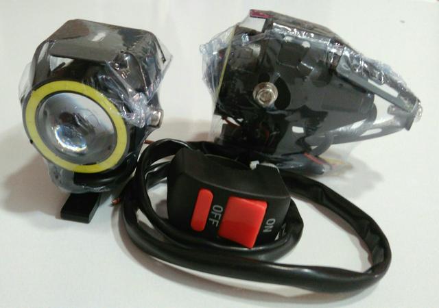Mini farol auxiliar de milha para moto - Foto 2