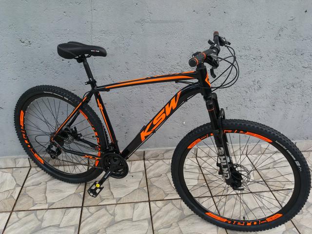 Bicicleta aro 29 Nova! Aluminio Shimano Tourney - Foto 5
