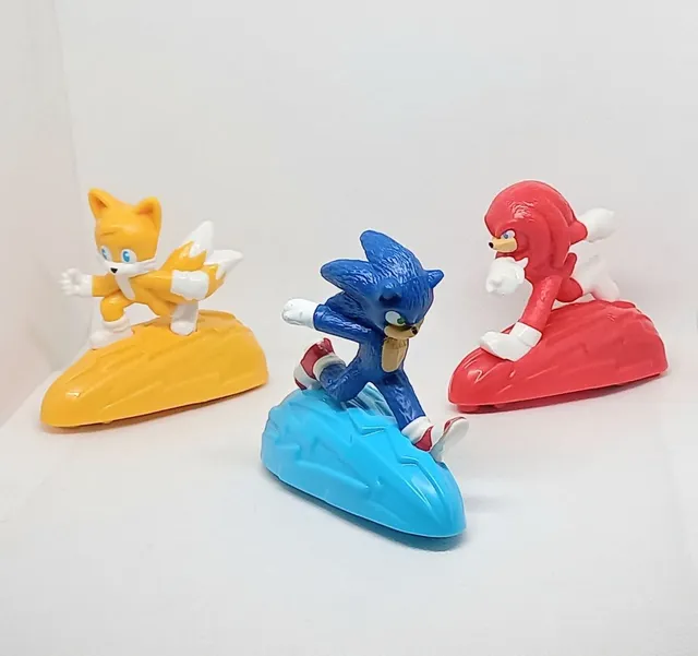 Boneco Sonic Azul Vermelho Preto Rosa Amarelo Knucles Shadow Infantil  Personagens Brinquedo