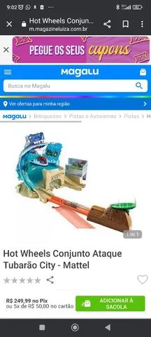 Pista hot wheels ataque do tubarão - mattel - Pistas de Brinquedo -  Magazine Luiza