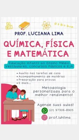 Aulas Particulares de Matemática e Química para alunos do CSVP