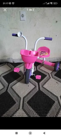 Motinha Infantil Rosa e Amarelo, Item Infantil Triciclo Usado 90980817
