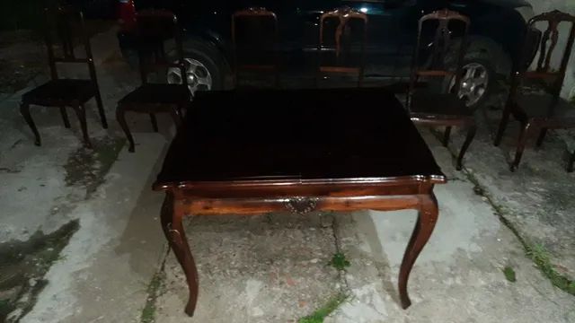 Belíssima e antiga mesa Chipandelle expansível com 6 cadeiras Chipandelle - Foto 4