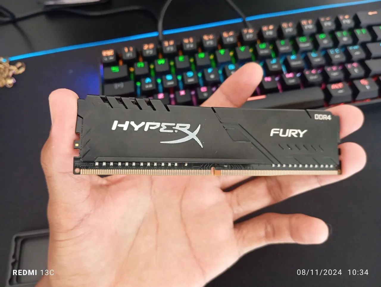 Memória RAM HyperX Fury DDR4  8gb 3200hz - Foto 2