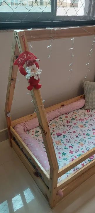 Cama mojtesso - montessori infantil + colchão + capa - Foto 5
