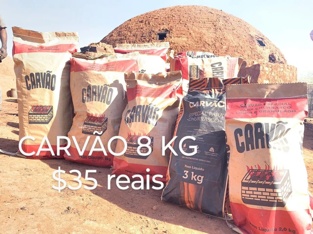 Carvão 4 kg por $20 reais , entregas gratuita pra revendedores - Foto 2