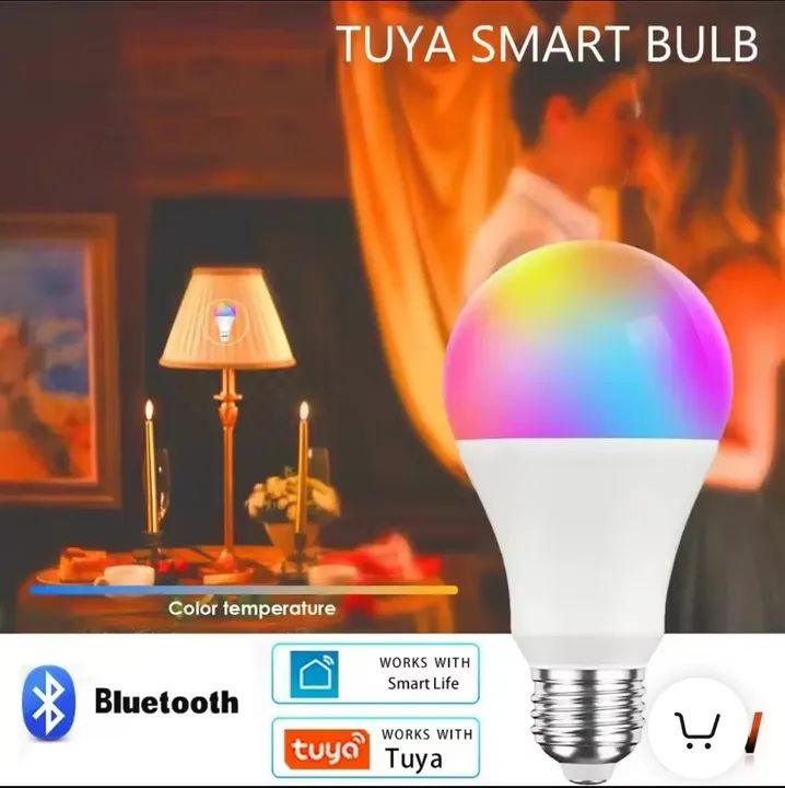 2 lâmpadas Bluetooth com RGB 7w