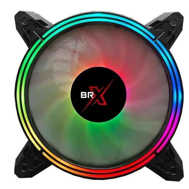 Kit 3 Cooler Fan BRX 120mm c/ Controle RGB - WZetta - Foto 3