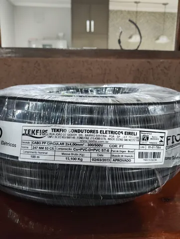 Promoção!! Rolo de 100 metros - cabo PP 2x4mm