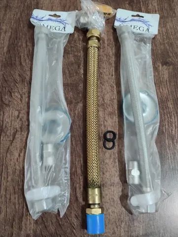 Kit Flexíveis Para Instalação De Aquecedor A Gás 30 cm + Ducha + Chaminé - Foto 2