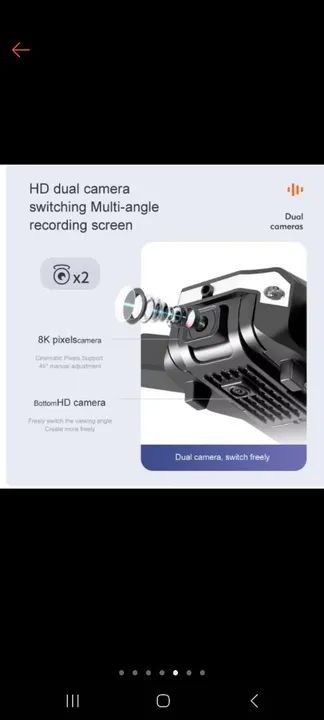 Drone Q6 camera 8k fotografia aérea Dual câmera estabilidade  - Foto 4