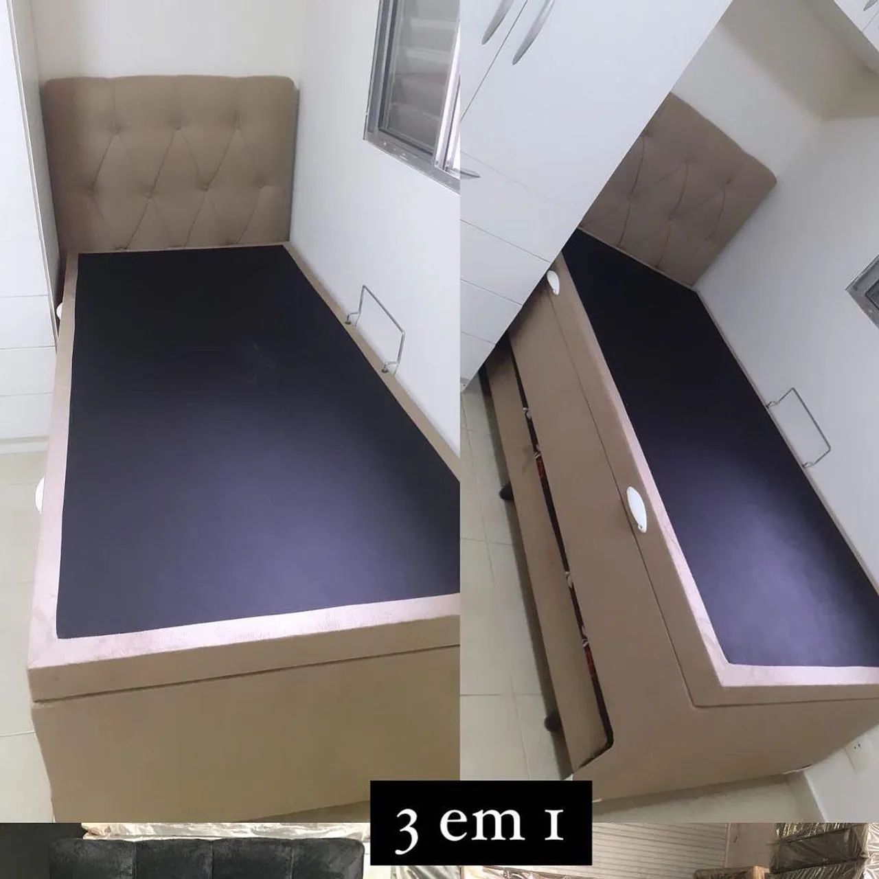 Bau solteiro com auxiliar espuma ou Molas  - Foto 2