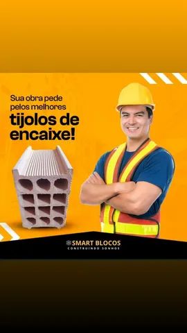 Tijolo de encaixe Smart Blocos 70% de economia!