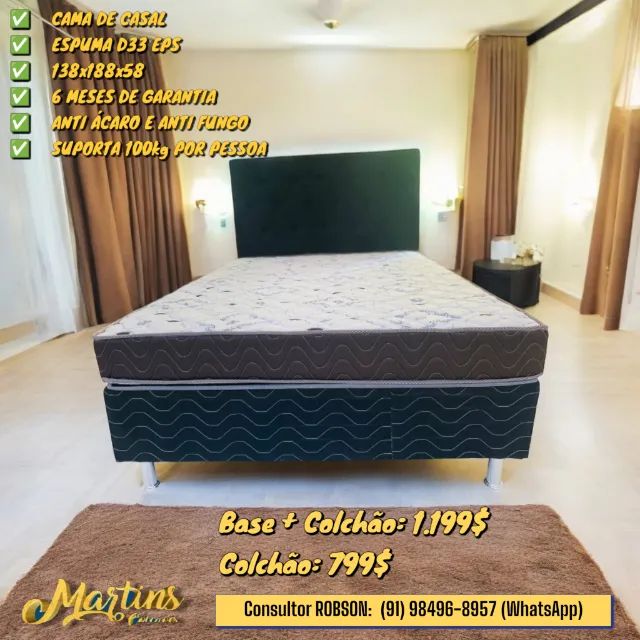 Cama de Casal Espuma D33 Eps Ortobom 