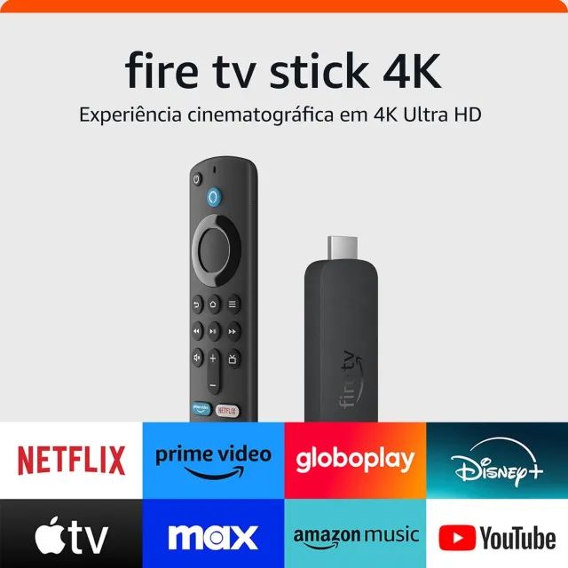 Fire TV Stick 4K | Com Alexa - Wifi 6 - HDR -  Dolby Vision/Atmos