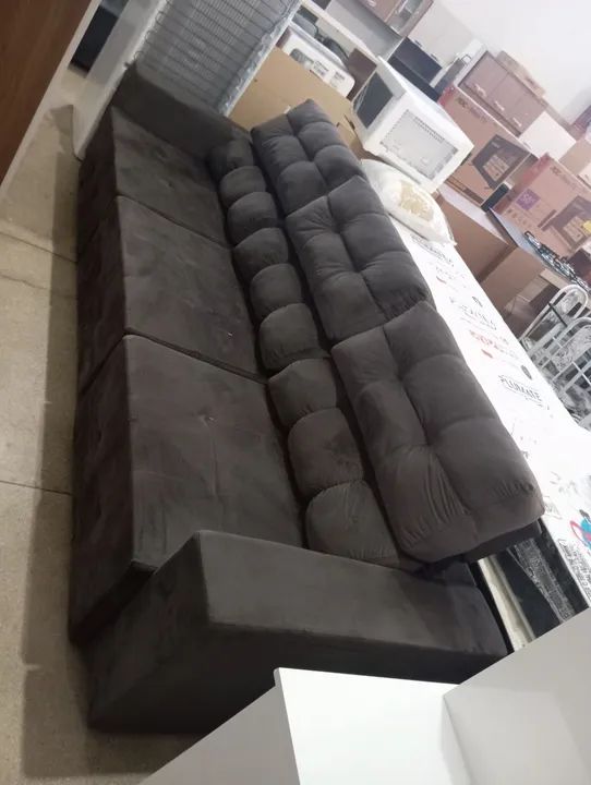SOFA NOVO RECLINÁVEL E RETRÁTIL 