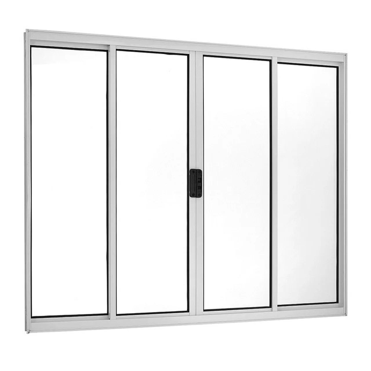 Janela 4 folhas  em alumínio branco 100x150 - Foto 2