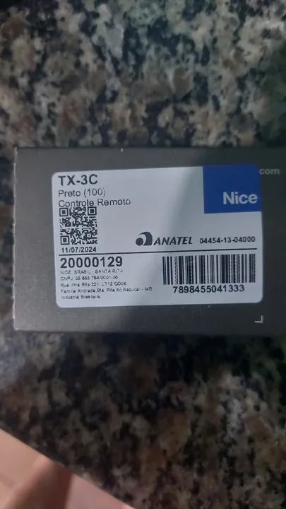 Controle Remoto de Portão Eletrônico Nice TX-3C - Foto 2