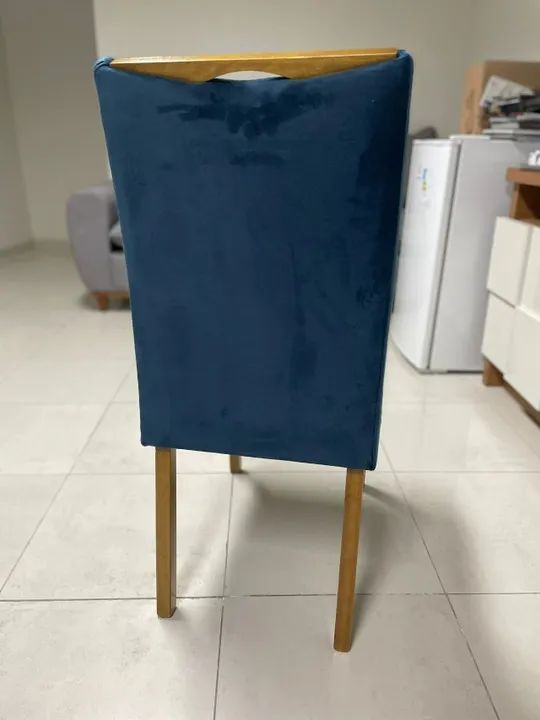 Pronta entrega!! Kit 2 Cadeiras Malu Nature Azul  - Foto 2