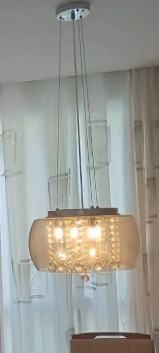 Lustre de cristal redondo 50 cm 