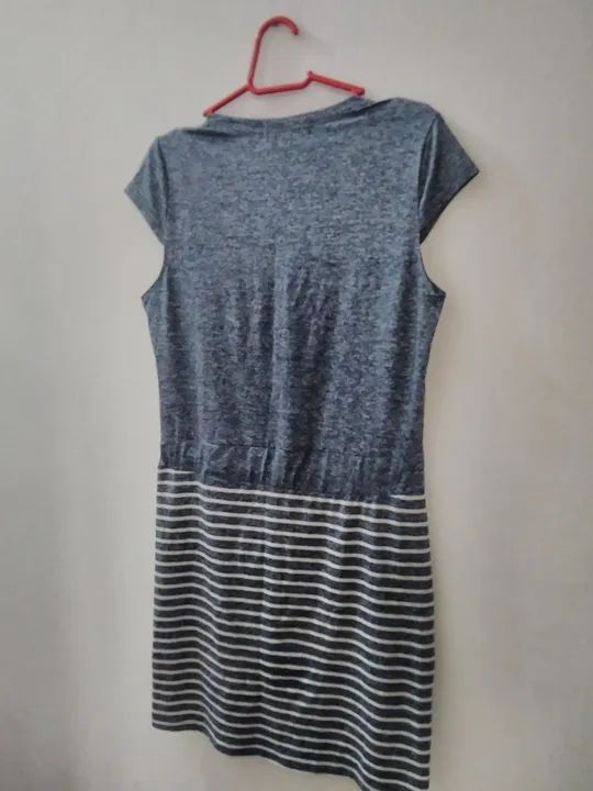 Vestido Moletom Cinza com Estampa de Bicicleta - Foto 2