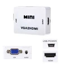 Adaptador Conversor De Vga Para Hdmi Com Saída P2 Som Áudio - Foto 3