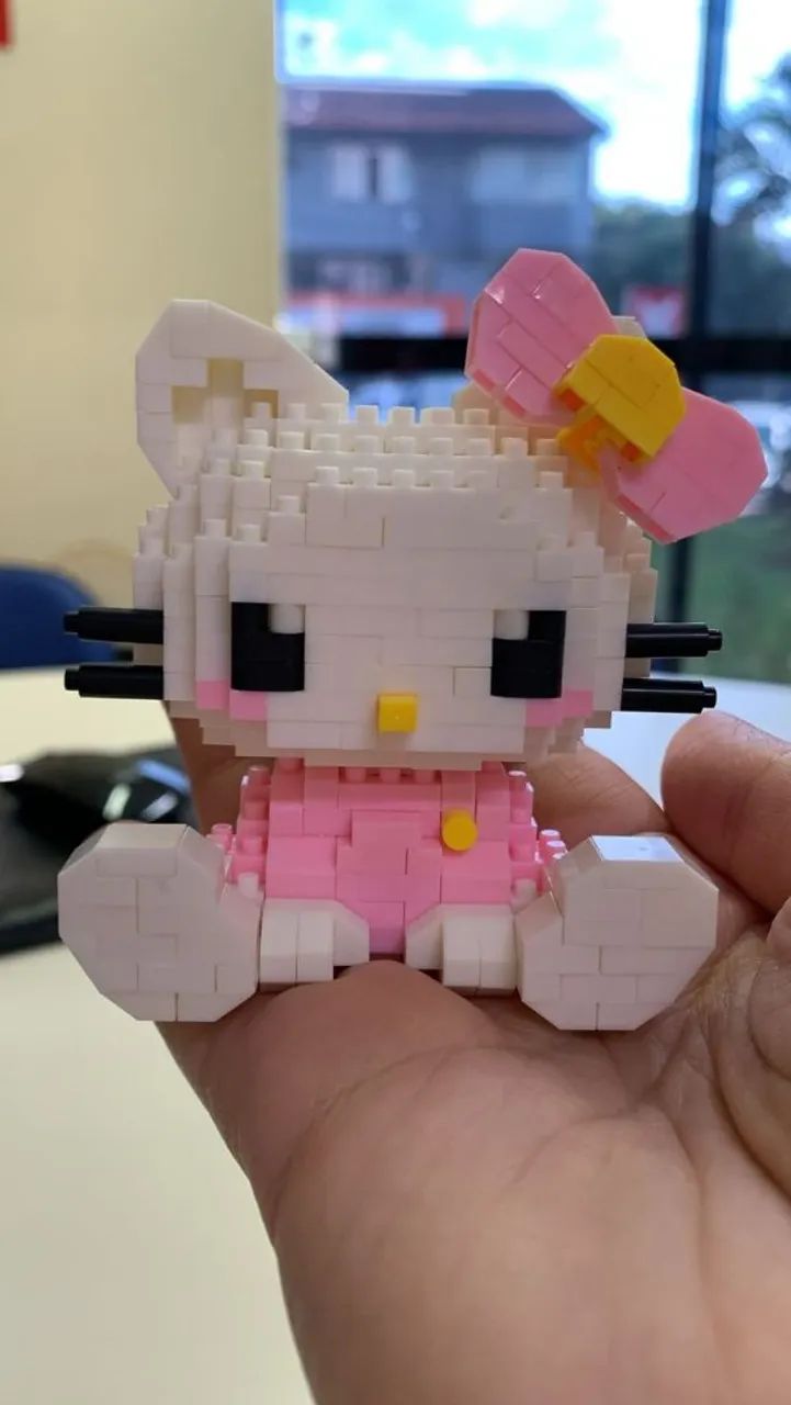 Mini lego Hello Kit sanrio decoração 
