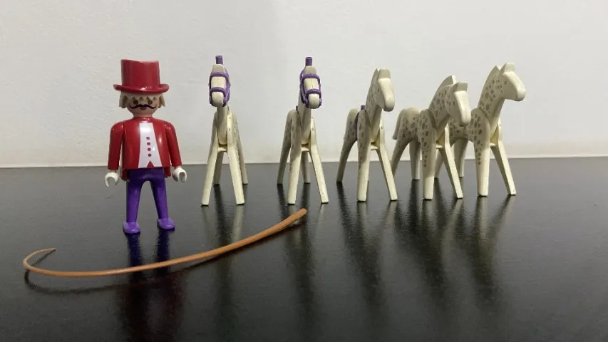 Playmobil Treinador De Cavalos Circo Incompleto (Leia)