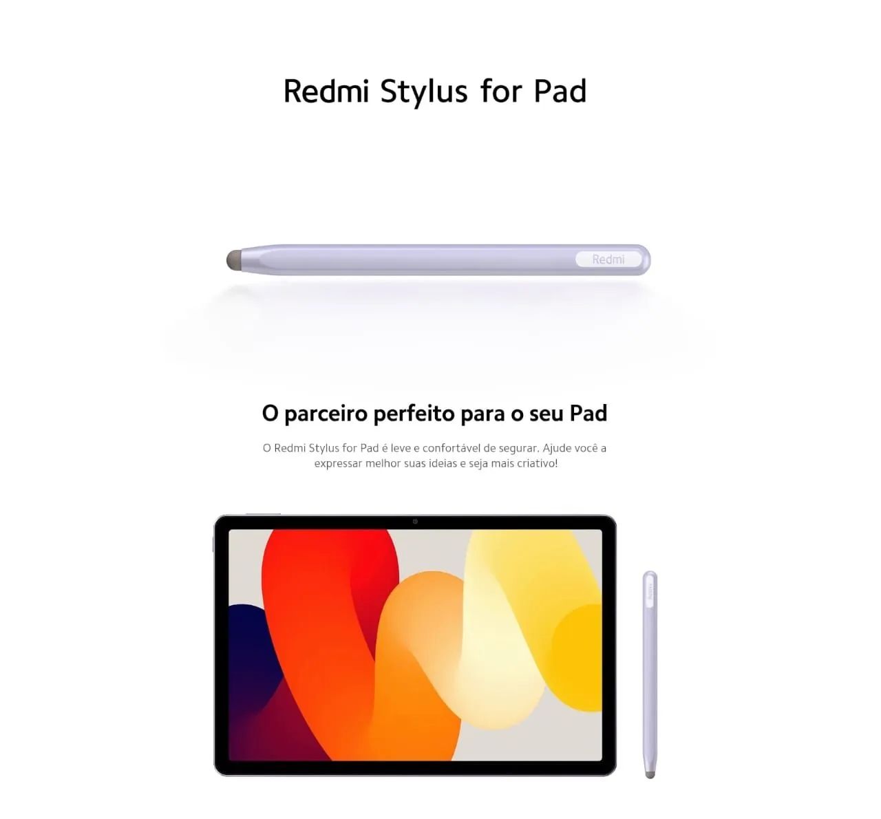 Caneta para tablet Redmi Pad SE Roxa - Novo - Foto 3
