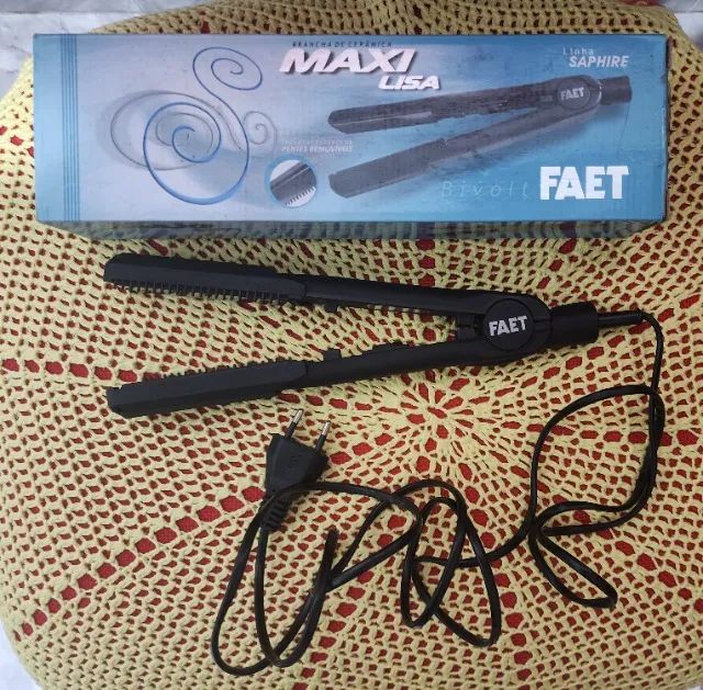 Prancha de cabelo de cerâmica bivolt Faet (NOVA)