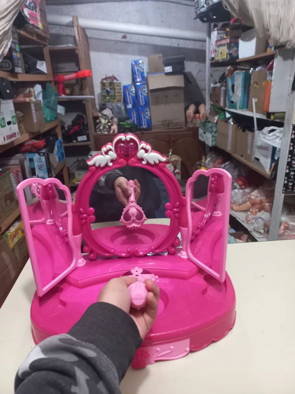Brinquedo penteadeira de princesa funcionando  - Foto 2