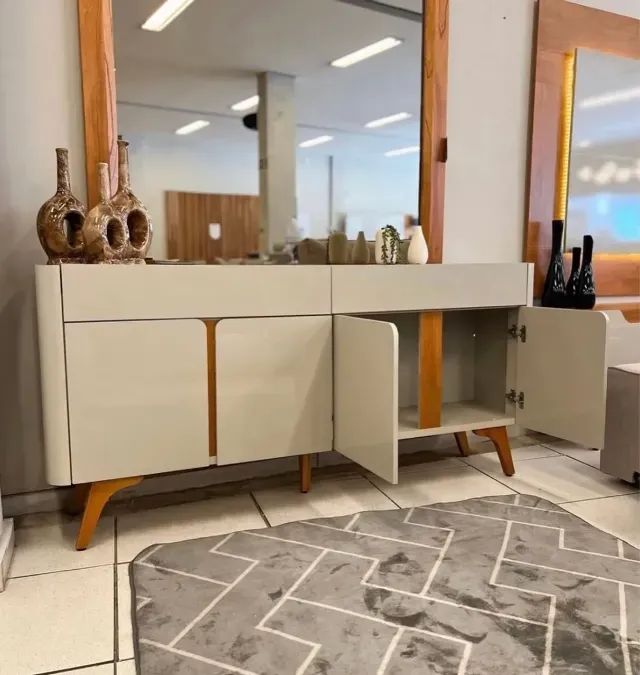 Buffet Arcus Off White/Naturale  Produto Novo!   Pronta Entrega!  T - Foto 4