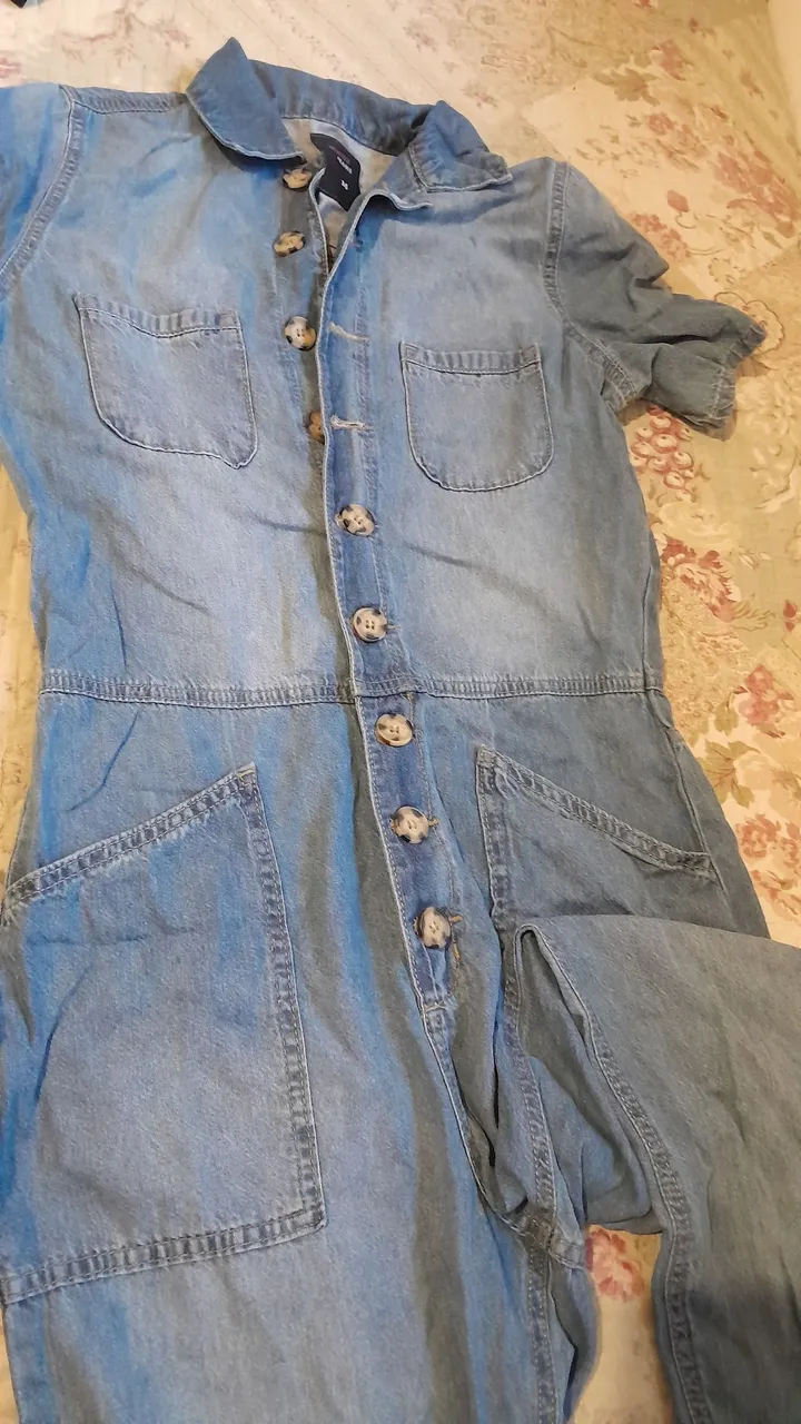Macacão Jeans feminino tam 36