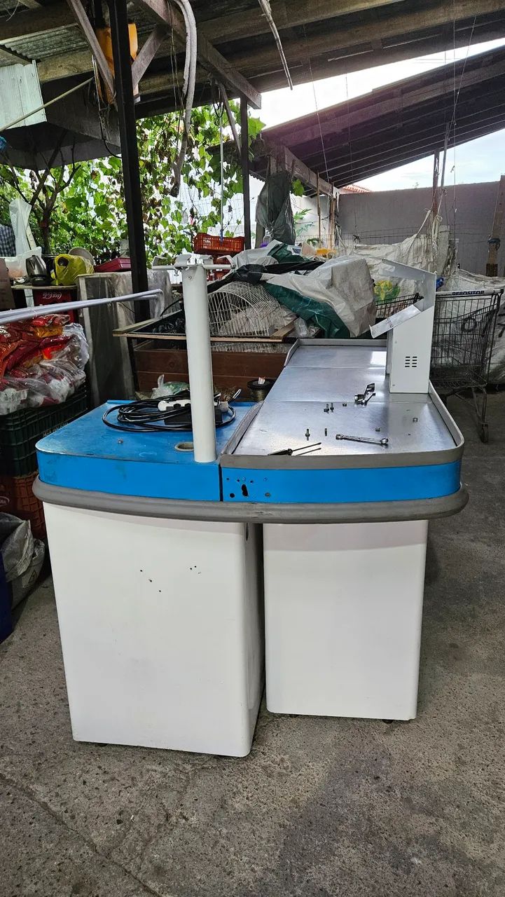 2 caixa pdv de supermercado/ mercado azul para atendimento  - Foto 2