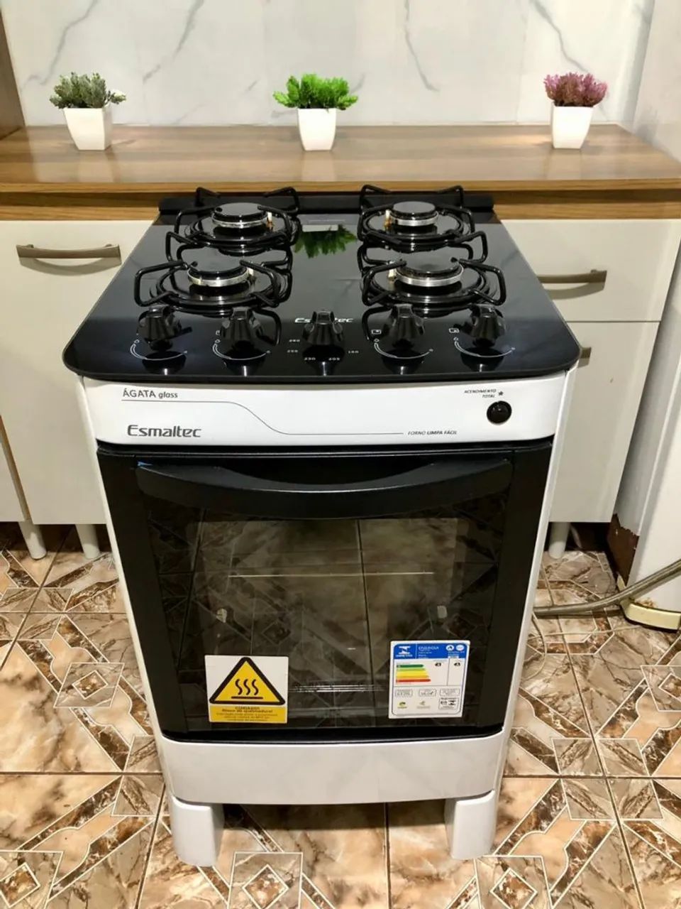 VENDO FOGÃO MODELO ESMALTEC 04 BOCAS MESA DE VIDRO  - Foto 4