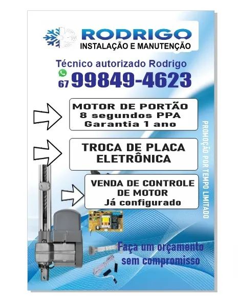 Manutenção em motor de portão de todas as marcas, modelos e potência.