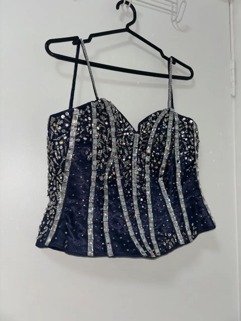 Vestido de Debutante Azul Marinho 2 em 1