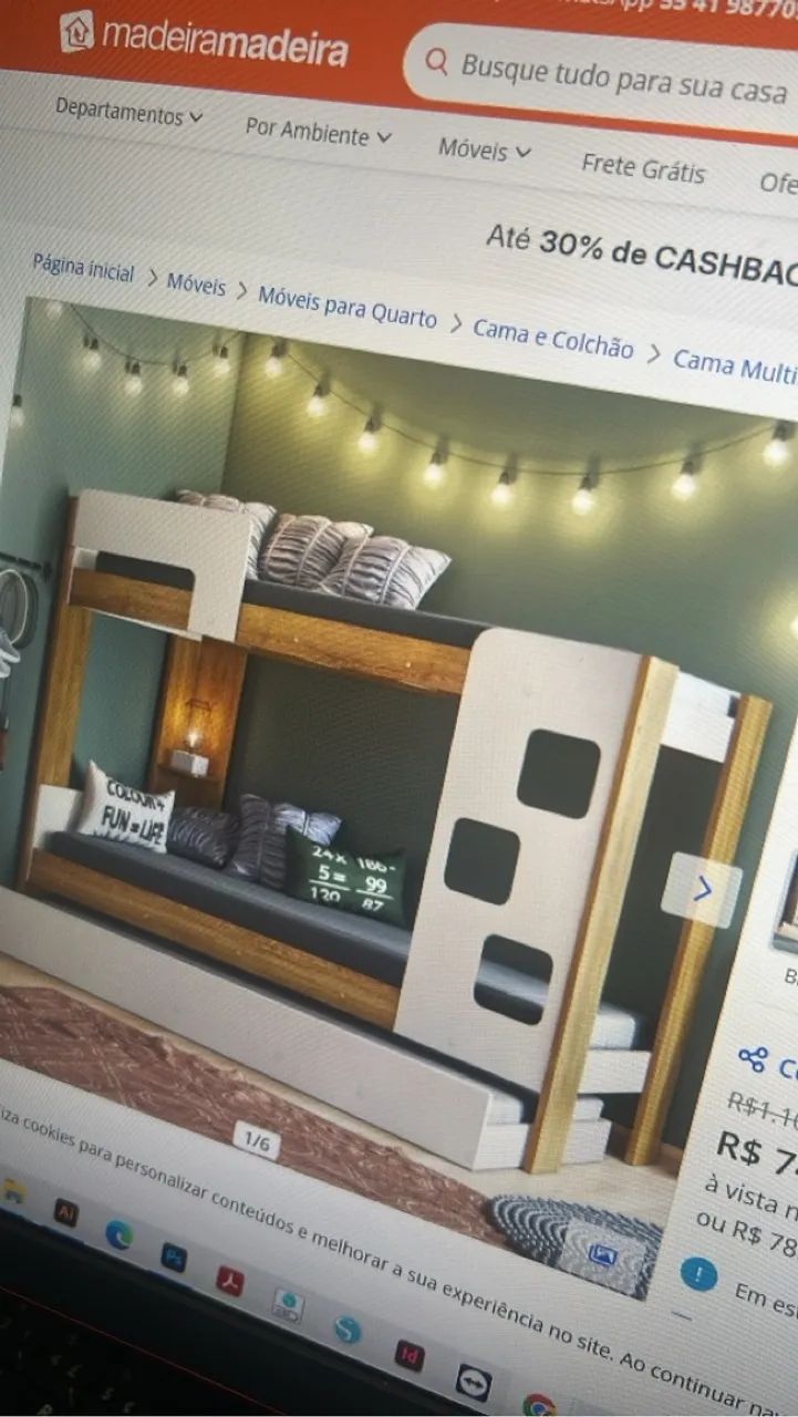 Cama Treliche de Madeira com Design Moderno